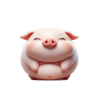 ピンクぶた太りすぎてダイエット（個別スタンプ：16）
