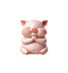 ピンクぶた太りすぎてダイエット（個別スタンプ：21）
