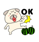 【夏】パグ犬のぱーちゃん84（個別スタンプ：38）