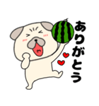 【夏】パグ犬のぱーちゃん84（個別スタンプ：40）