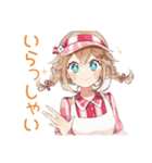深夜シフトの★お疲れウェイトレス（個別スタンプ：7）