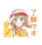 深夜シフトの★お疲れウェイトレス（個別スタンプ：9）