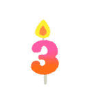 誕生日ケーキとろうそく（個別スタンプ：3）