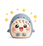 ず～っと使える♡さめの着ぐるみのスタンプ（個別スタンプ：24）