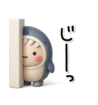 ず～っと使える♡さめの着ぐるみのスタンプ（個別スタンプ：28）