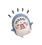 ず～っと使える♡さめの着ぐるみのスタンプ（個別スタンプ：35）