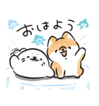 ほんわかしばいぬと水族館（個別スタンプ：1）
