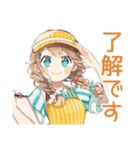 腹黒ウェイトレスのアイドル接客♡（個別スタンプ：7）