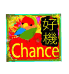 楽しむコザクラインコ（個別スタンプ：21）
