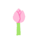 お洒落なチューリップの着せかえ花束（個別スタンプ：11）
