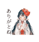 酔いどれ巫女さんのグチ聞き★和風（個別スタンプ：3）