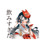 酔いどれ巫女さんのグチ聞き★和風（個別スタンプ：5）