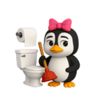 かわいいペンギンのリサ3（個別スタンプ：1）