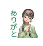 アオザイ女子の夜のお誘い♡（個別スタンプ：3）