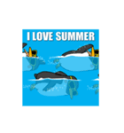 闇ペンギン【使用難易度★☆☆】激夏（個別スタンプ：13）