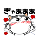 ハチワレ猫★推し活（個別スタンプ：3）