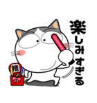 ハチワレ猫★推し活（個別スタンプ：12）