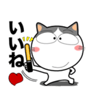 ハチワレ猫★推し活（個別スタンプ：37）