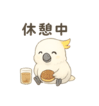モフモフ白いオウムのまいにちスタンプ（個別スタンプ：32）