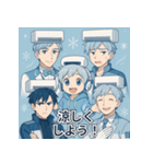 エアコン冷風男子スタンプパック（個別スタンプ：31）