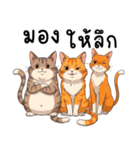 ミキ・フク・ピノ：ちょいワルねこたち（個別スタンプ：3）
