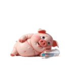 ピンクのブタは何も考えずに喋る（個別スタンプ：1）