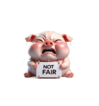 ピンクのブタは何も考えずに喋る（個別スタンプ：7）