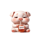 ピンクのブタは何も考えずに喋る（個別スタンプ：13）