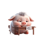 ピンクのブタは何も考えずに喋る（個別スタンプ：21）