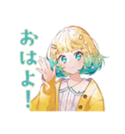 くるくる気分★使いやすい女の子（個別スタンプ：2）