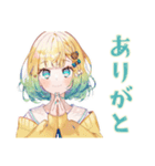 くるくる気分★使いやすい女の子（個別スタンプ：3）