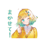 くるくる気分★使いやすい女の子（個別スタンプ：7）