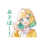 くるくる気分★使いやすい女の子（個別スタンプ：9）