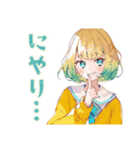 くるくる気分★使いやすい女の子（個別スタンプ：10）