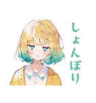 くるくる気分★使いやすい女の子（個別スタンプ：12）