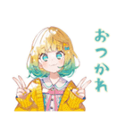 くるくる気分★使いやすい女の子（個別スタンプ：14）