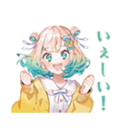 くるくる気分★使いやすい女の子（個別スタンプ：15）
