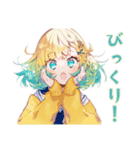 くるくる気分★使いやすい女の子（個別スタンプ：17）