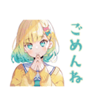 くるくる気分★使いやすい女の子（個別スタンプ：20）