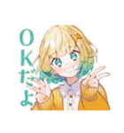 くるくる気分★使いやすい女の子（個別スタンプ：21）