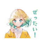 くるくる気分★使いやすい女の子（個別スタンプ：35）