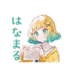 くるくる気分★使いやすい女の子（個別スタンプ：40）