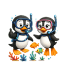 かわいいペンギンのリサ4（個別スタンプ：1）