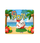 動く 3D擦れうさぎ（夏）（個別スタンプ：2）