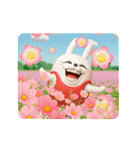 動く 3D擦れうさぎ（夏）（個別スタンプ：4）