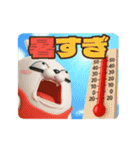 動く 3D擦れうさぎ（夏）（個別スタンプ：12）