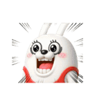 動く 3D擦れうさぎ（夏）（個別スタンプ：17）