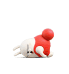 動く 3D擦れうさぎ（夏）（個別スタンプ：18）