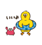 ひよこちゃんの夏スタンプ（個別スタンプ：3）