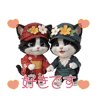 可愛いハチワレ猫 ずっと使える日常 敬語（個別スタンプ：24）